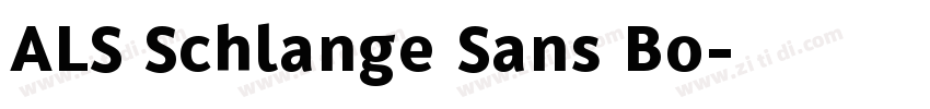 ALS Schlange Sans Bo字体转换
